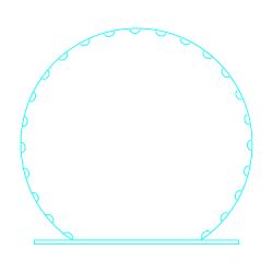 Galvano Cristal Circular 2377