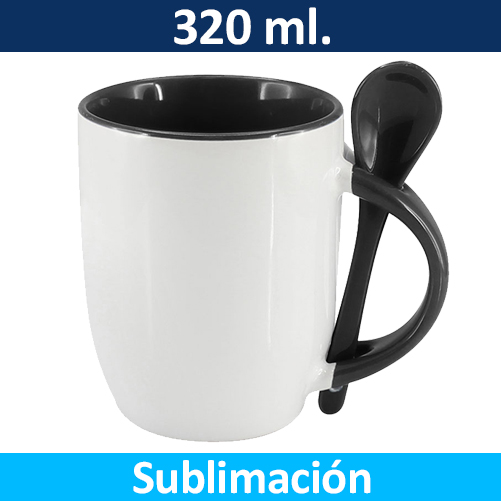 Tazón Sublimación Bicolor con Cuchara 99444 - Imagen 4
