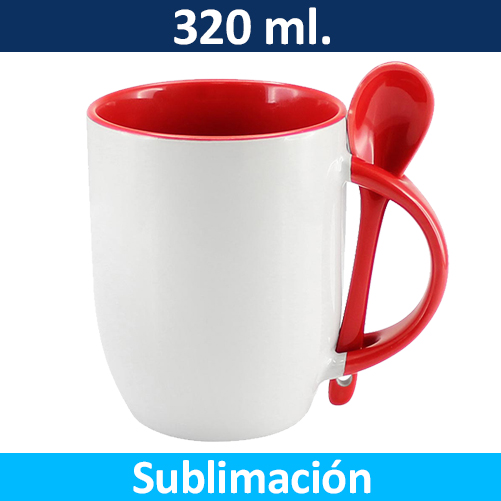 Tazón Sublimación Bicolor con Cuchara 99444 - Imagen 3