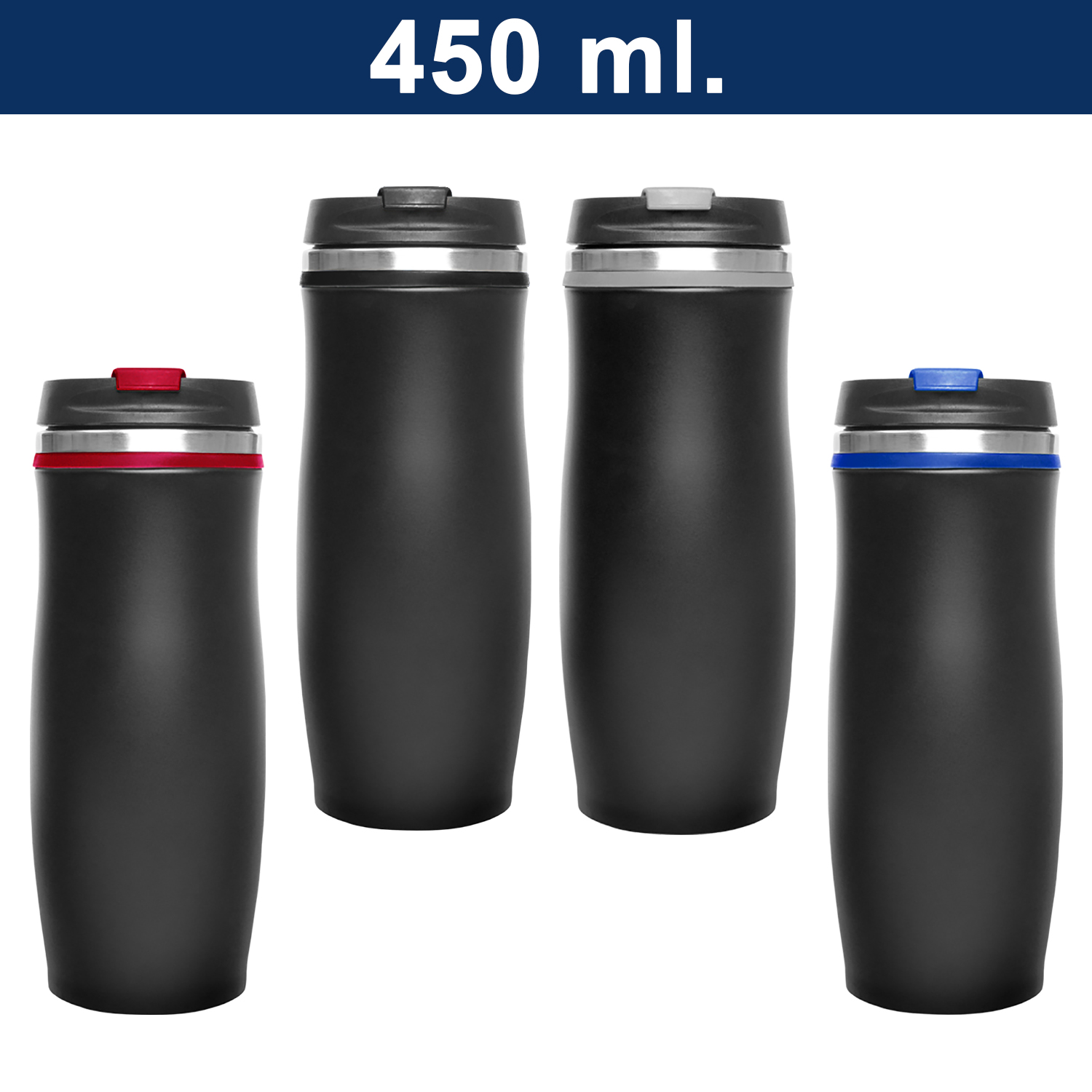 Mug Térmico Acero inoxidable Negro M18 - Imagen 2