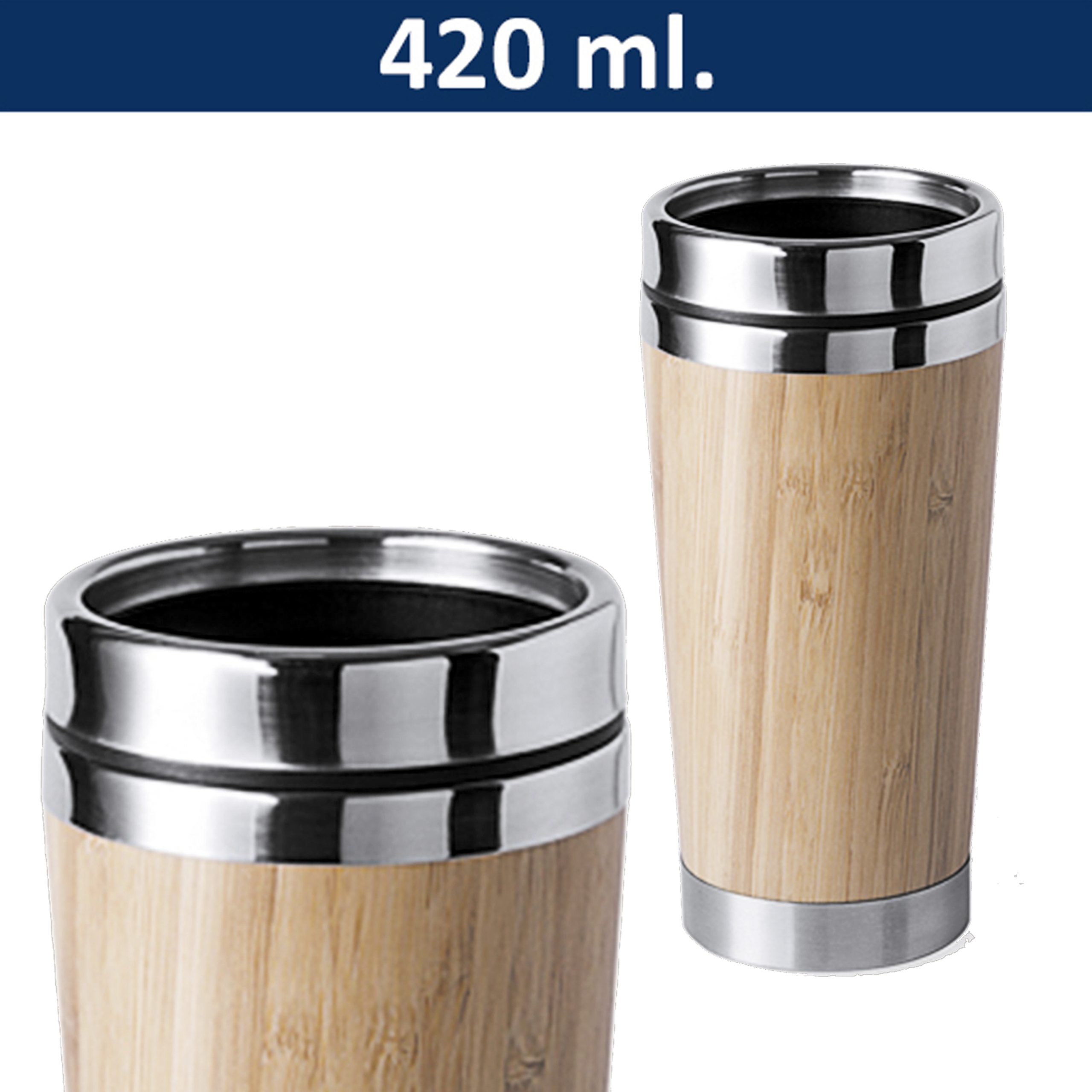 Mug Térmico Bamboo Acero Inoxidable M2