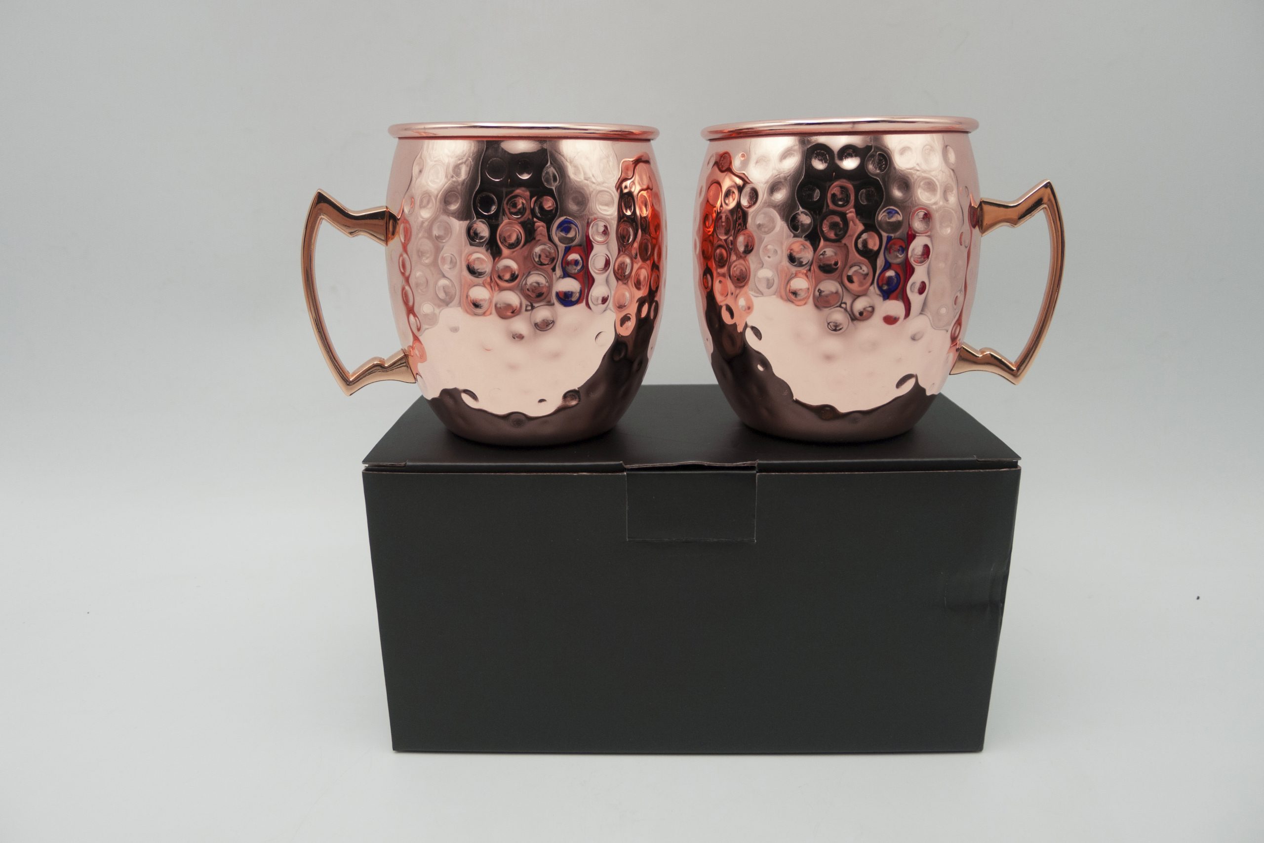 Set de 2 Mugs Encobrizados Martillados M76 - Imagen 2