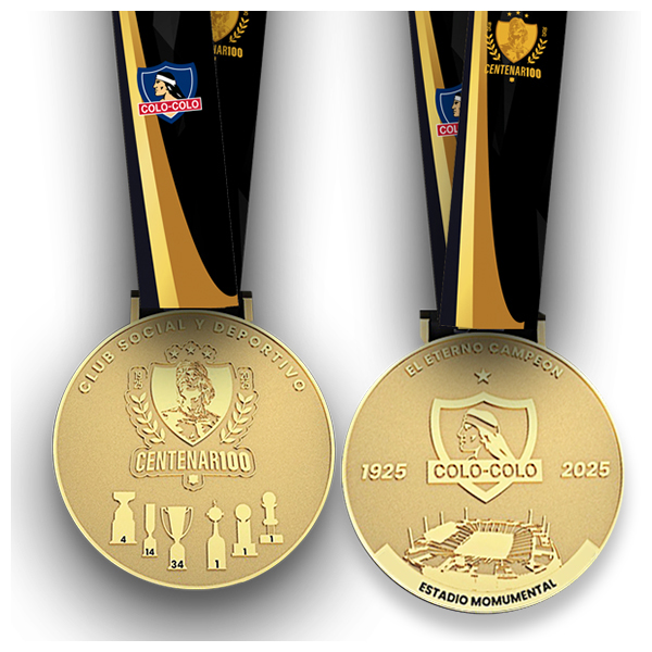 Medallón Conmemorativo Centenario Colo Colo