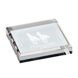 Acrílico Cuadrado Clear Pisapapeles BACO044