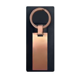 Llavero Rectangular Plano Cobrizado K34