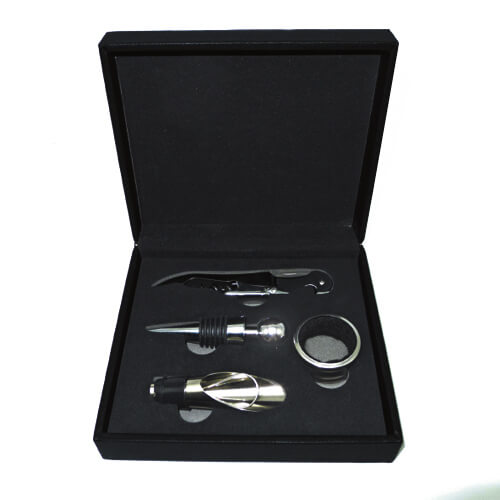 Set de Vino Símil Cuero W4