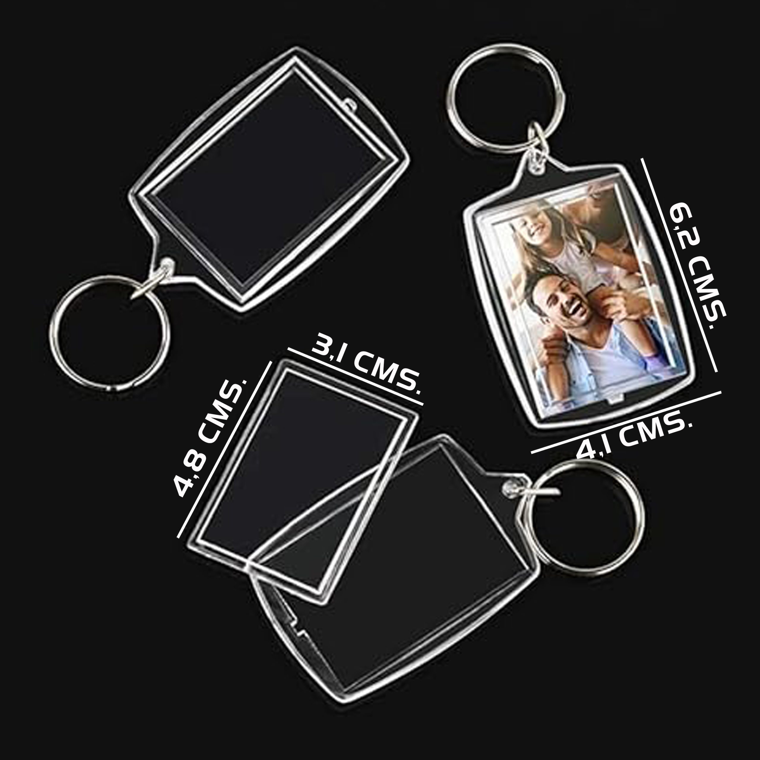 Llavero Plástico Transparente para Foto K76 - Imagen 4