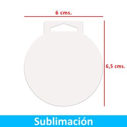 Medalla Acrílico Sublimable Blanco MD 151