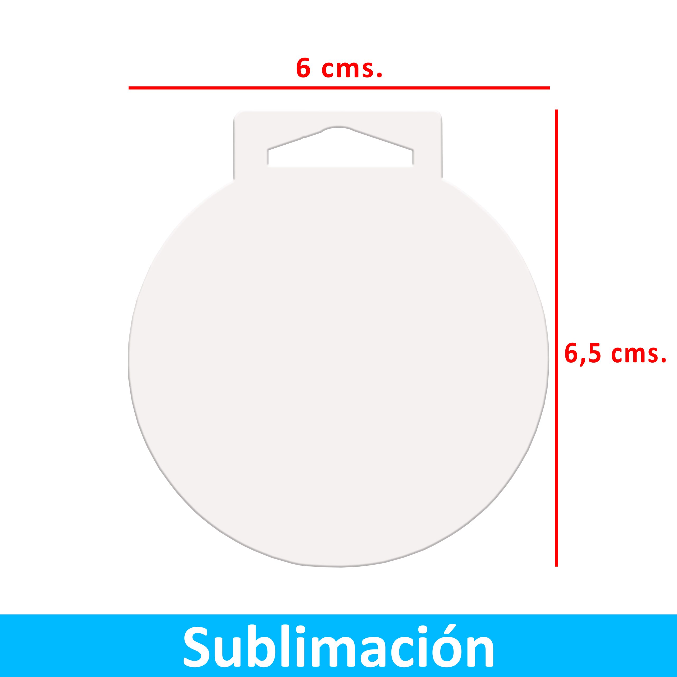 Medalla Acrílico Sublimable Blanco MD 151