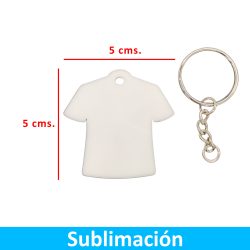 Llavero Acrílico Blanco Sublimable Camiseta NI20
