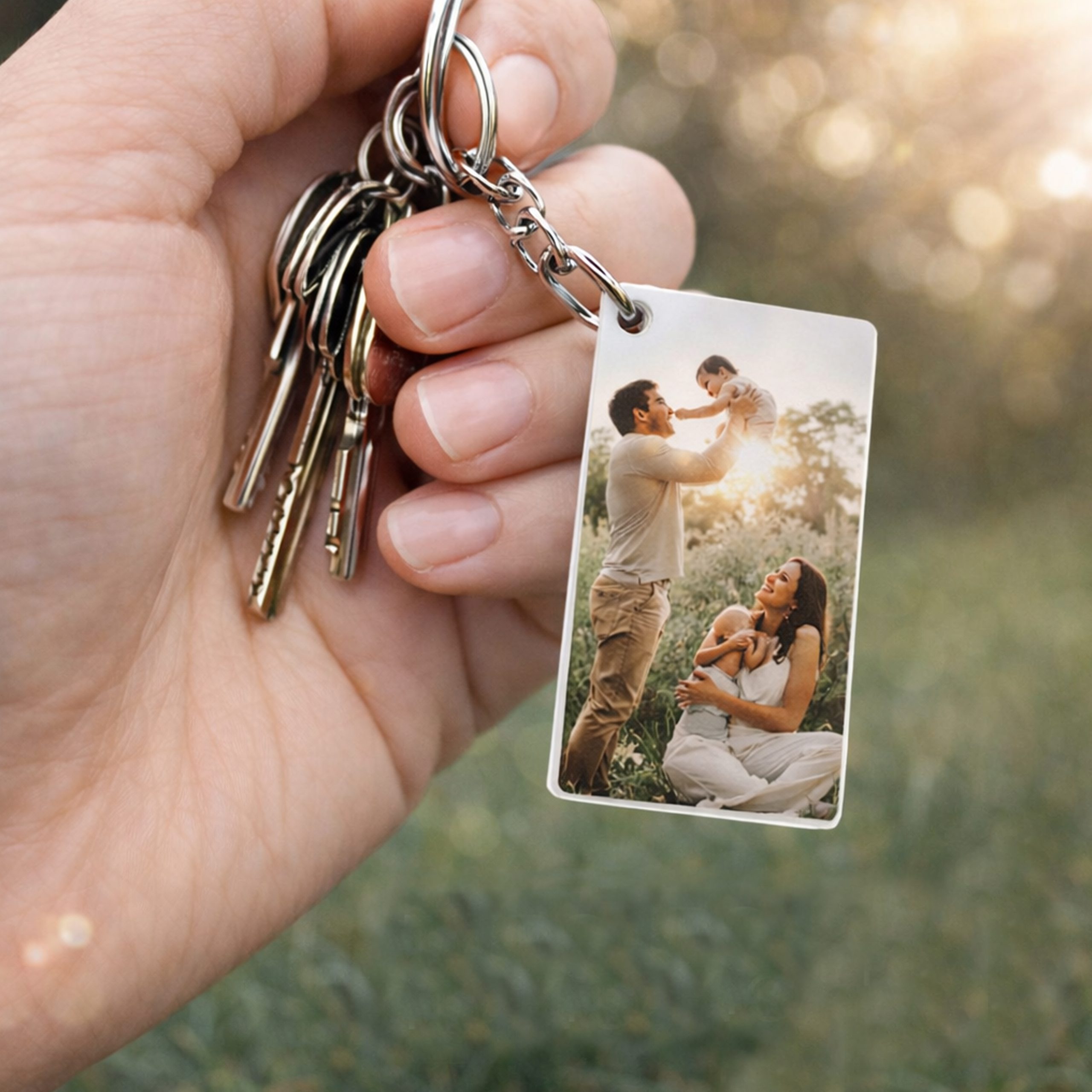 Llavero Acrílico Blanco Sublimable Rectangular NI25 - Imagen 2