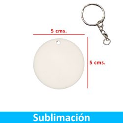 Llavero Acrílico Blanco Sublimable Redondo NI45