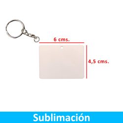 Llavero Acrílico Blanco Sublimable Rectangular NI50