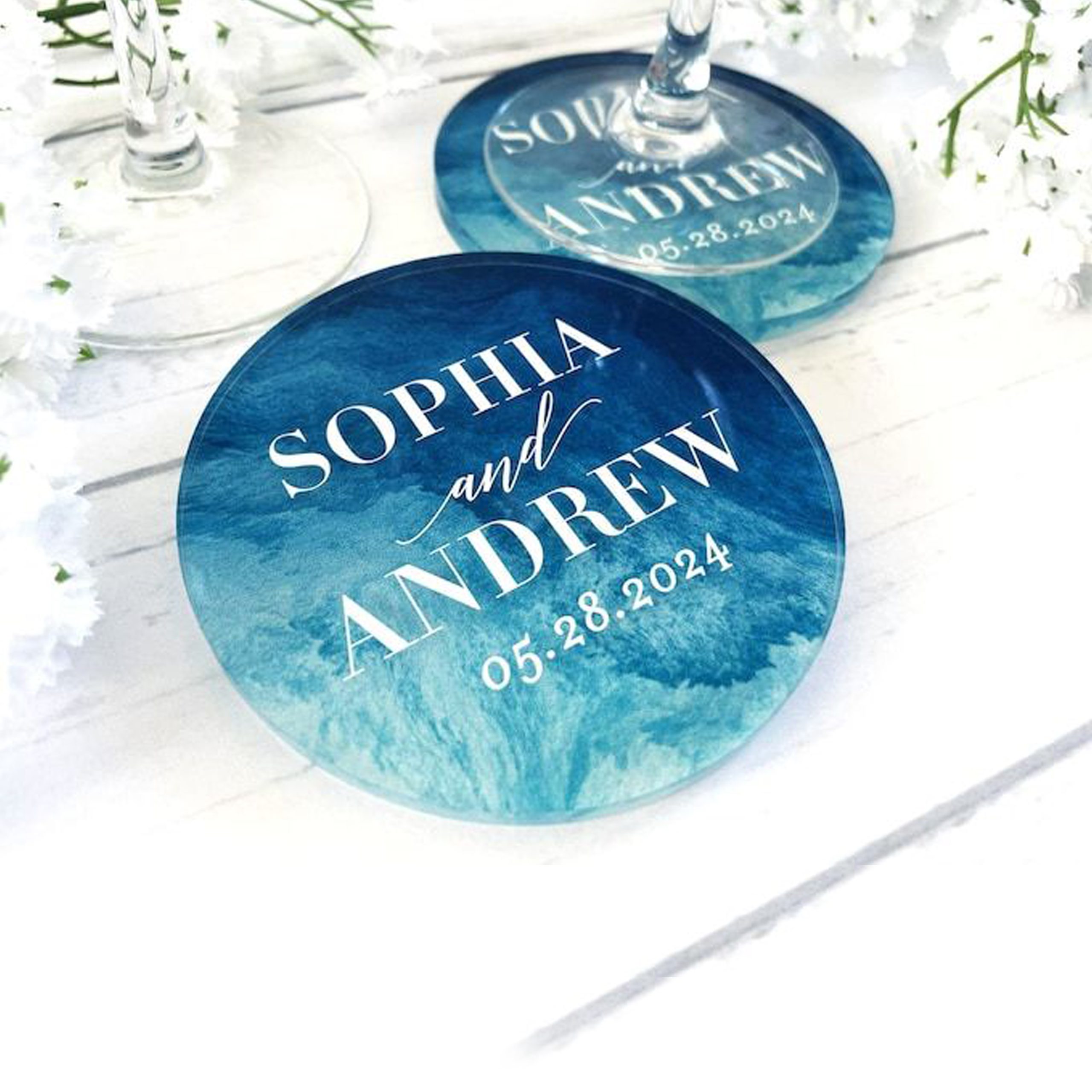 Posavaso Acrílico Blanco Sublimable Redondo PO20 - Imagen 2