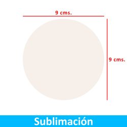 Posavaso Acrílico Blanco Sublimable Redondo PO20