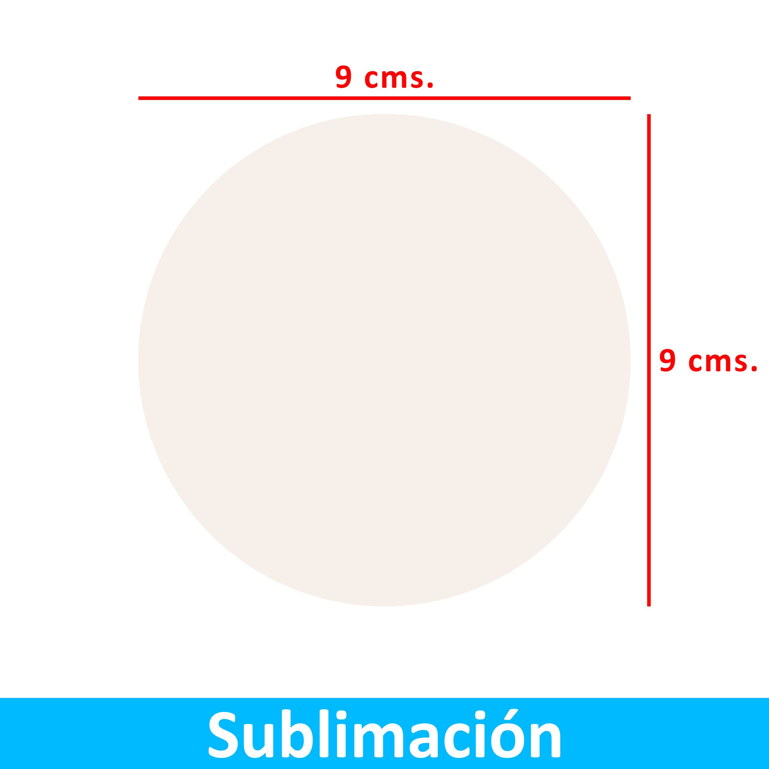 Posavaso Acrílico Blanco Sublimable Redondo PO20