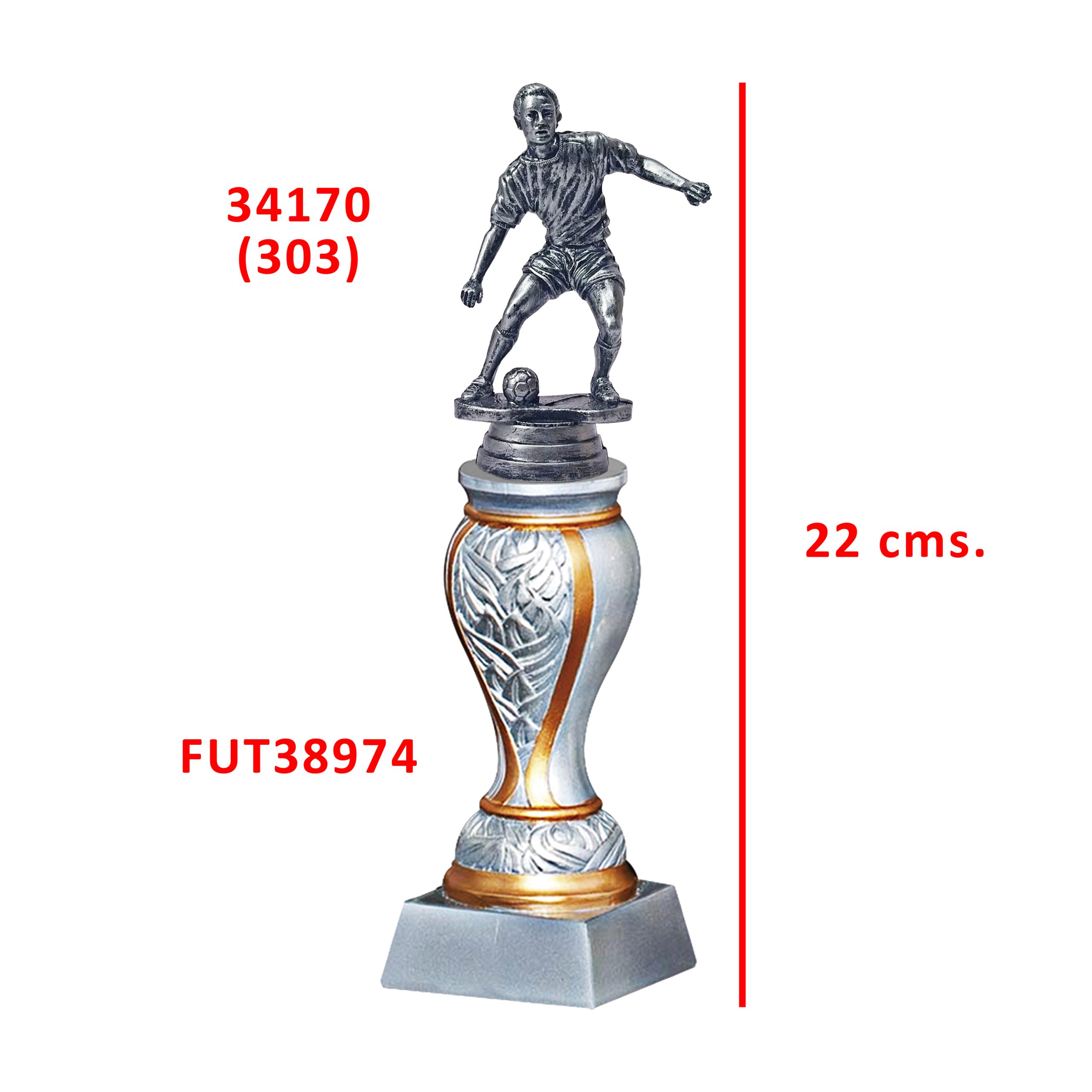 Trofeos Futbol Base Resina y Trofeo Figura Plástica - Imagen 3